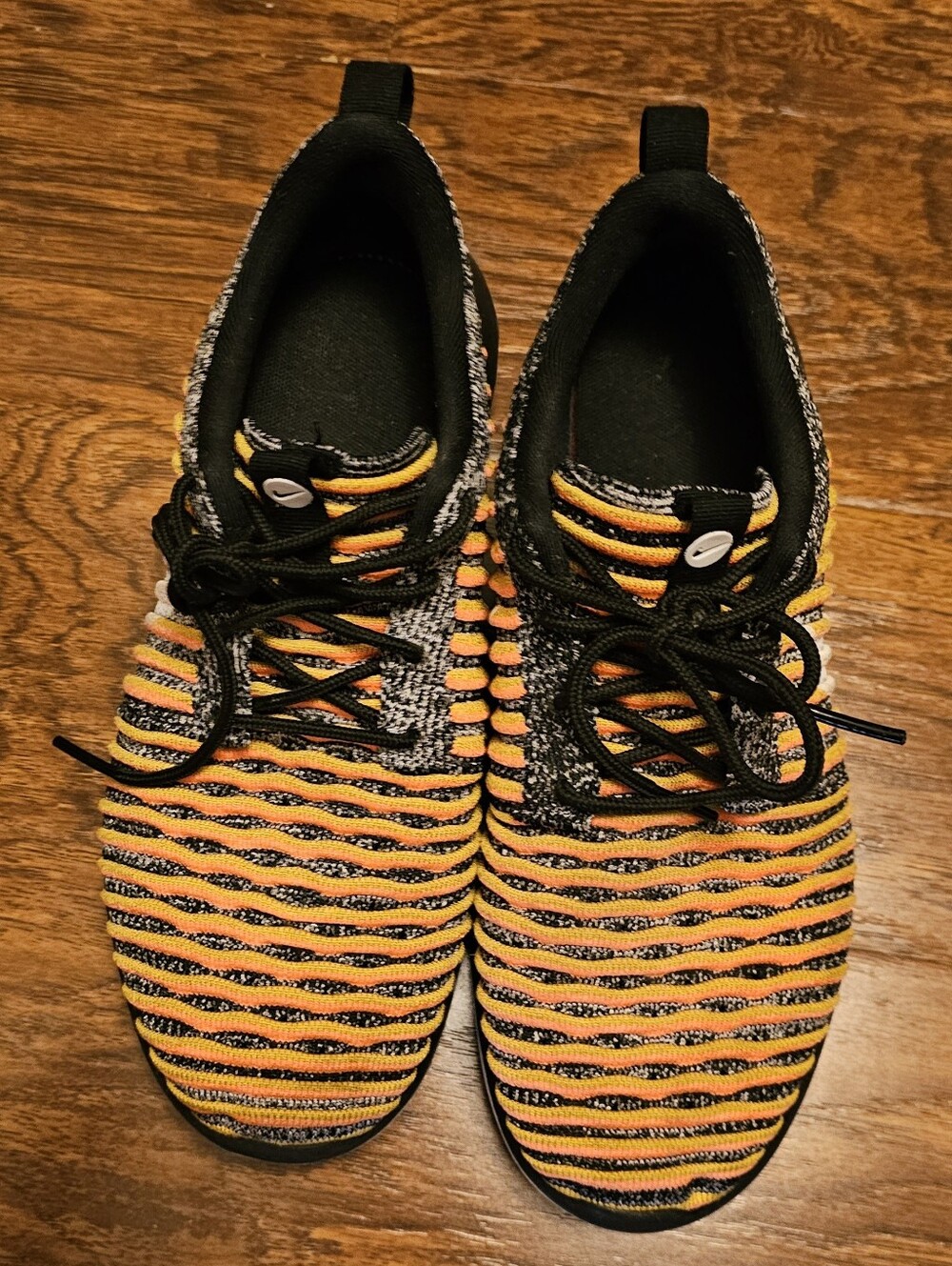 Nike Women’s Sneakers Black and Yellow Knit Running Shoes